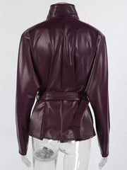 burgundy leather jacket