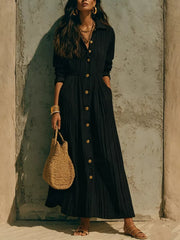 100% polyester Care instructions: Machine wash cold maxi dress in Pink with A-line silhouette