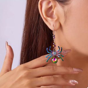 iridescent earrings with animal motif and not applicable