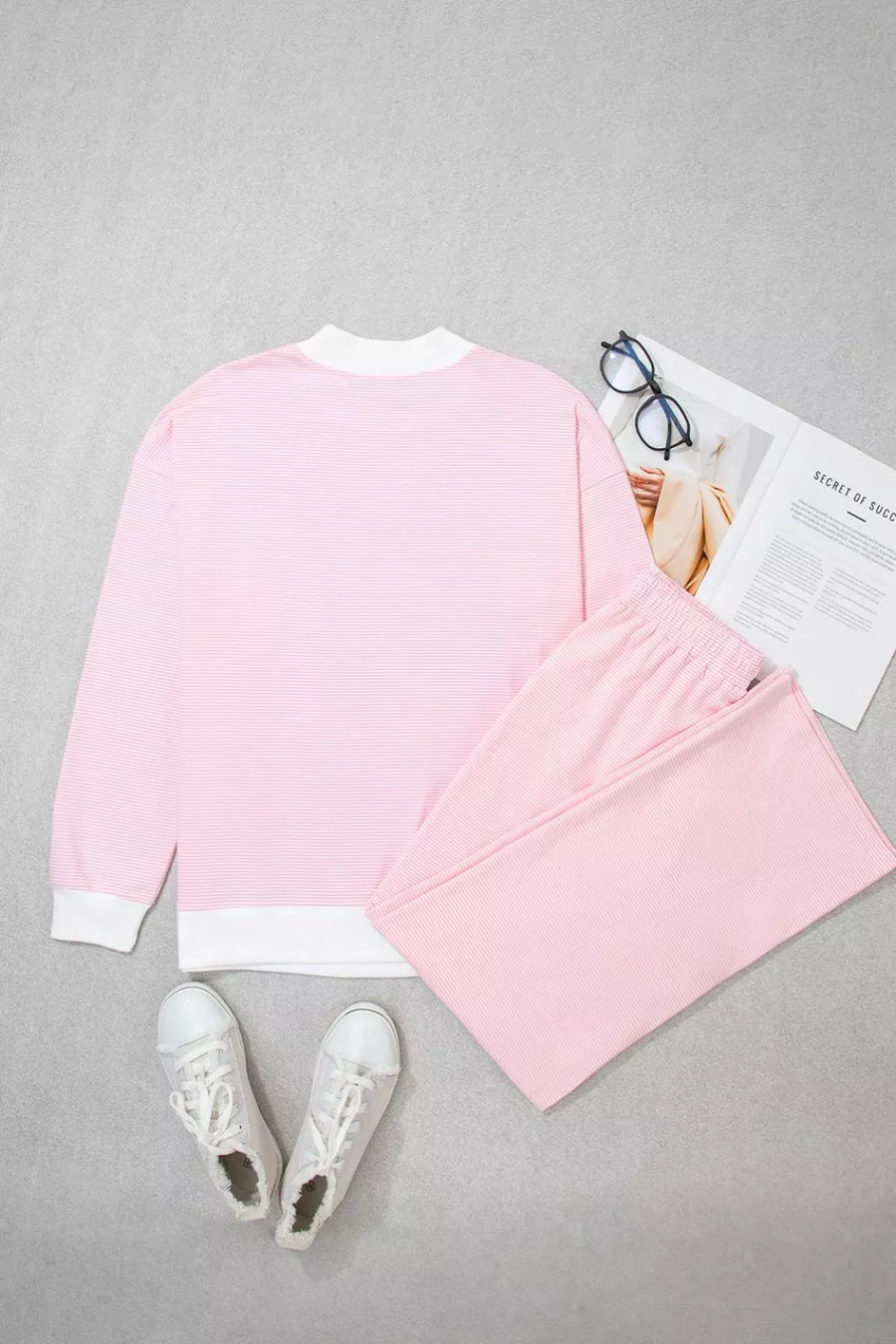 Striped Long Sleeve Top And Pants Set option 6
