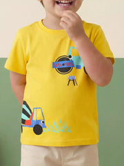 Children's Construction Truck Graphic T-shirt