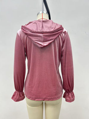 100% polyester Care instructions: Machine wash cold hoodie in Peacock Blue with relaxed silhouette