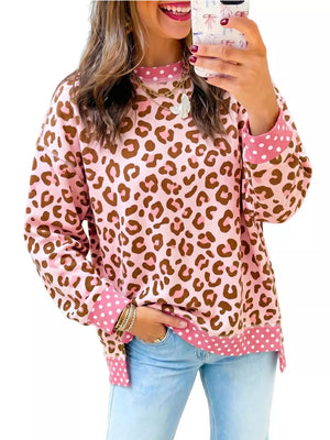 95% polyester, 5% elastane Care instructions: Machine wash cold sweatshirt in blush pink with relaxed silhouette