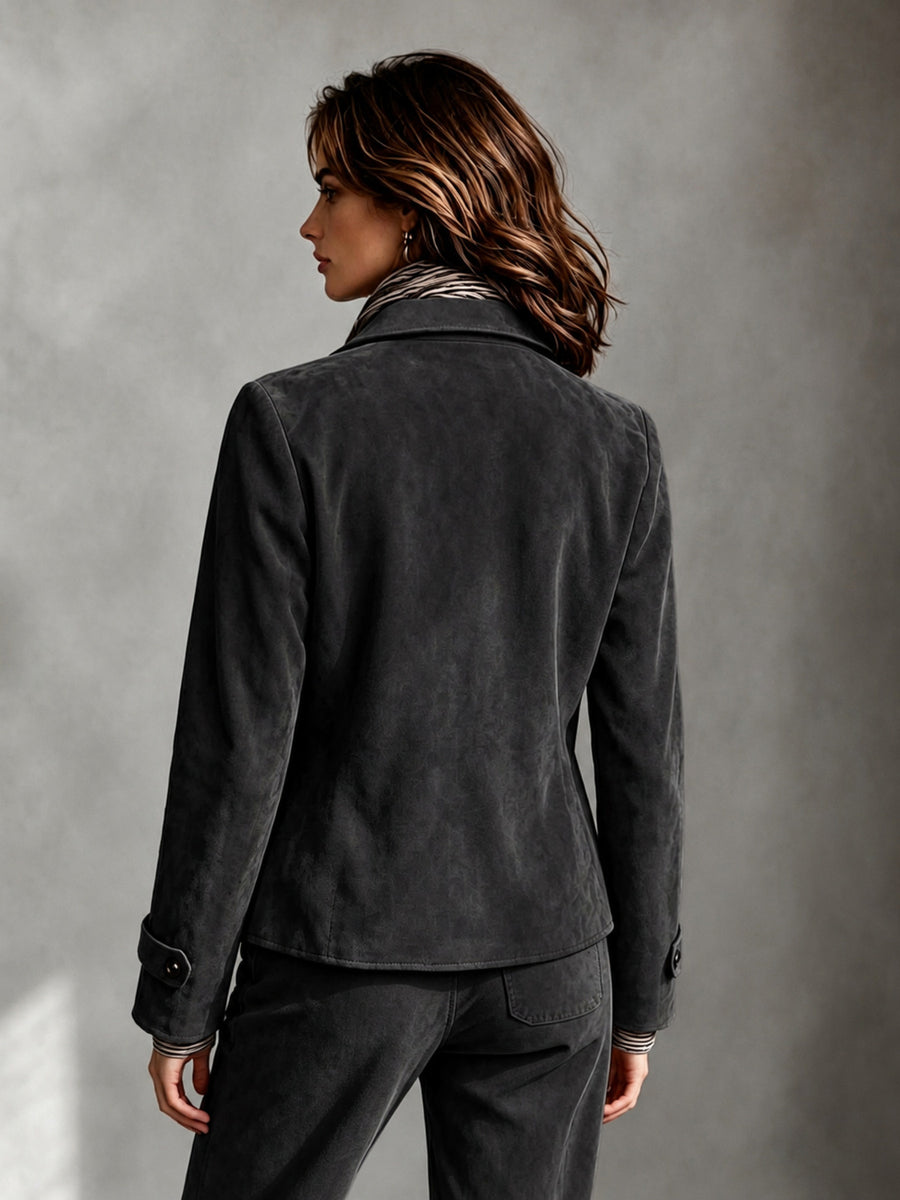 Army Green regular blazer with collared