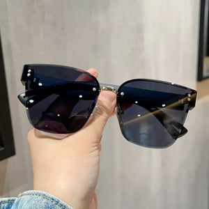 sunglasses in Blush Pink with ombre and rimless