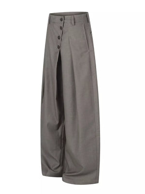 95%polyester, 5%spandex Care instructions: Machine wash cold wide-leg pants in Black with wide-leg silhouette