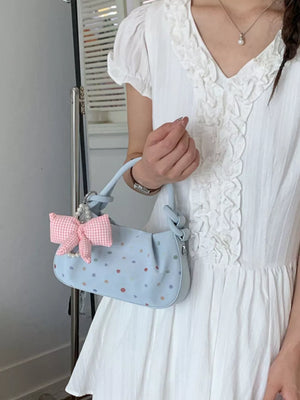 PU Leather Imported Size &amp crossbody bag in Pink with relaxed silhouette