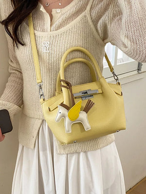Brown with Top Handle Mini Crossbody Bag