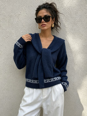 Apricot Color relaxed pullover sweater with cowl neck