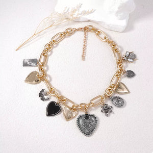 18K Gold-Plated,Zinc alloy Care instructions: Avoid wearing during exercise, as necklace in gold with chunky silhouette