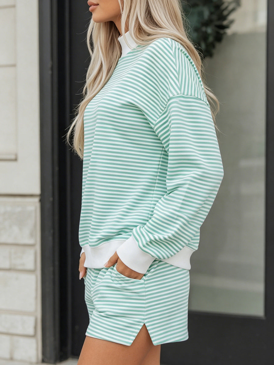 Light Green oversized lounge set with mock neck
