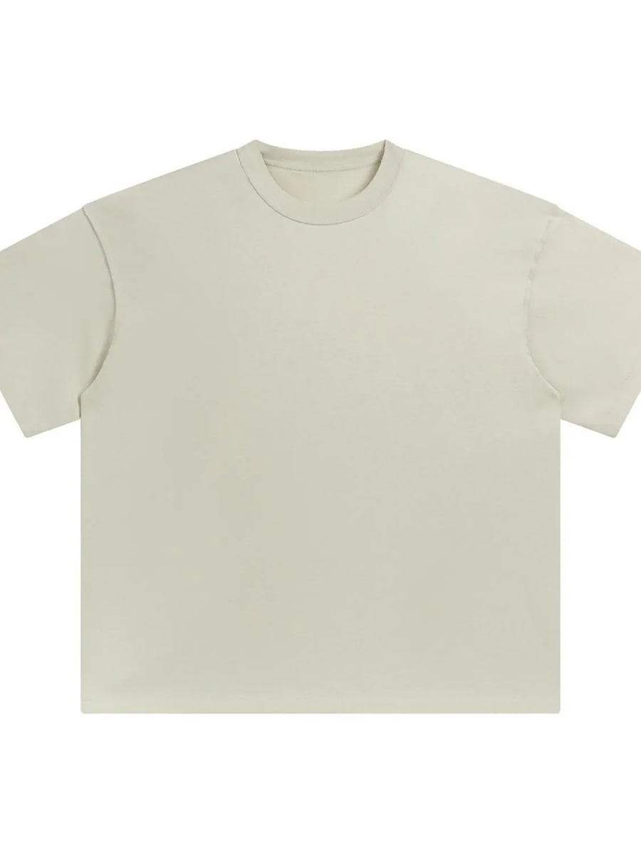 Urban Edge Half Sleeve Tee in Beige, crewneck, casual basic t-shirt.