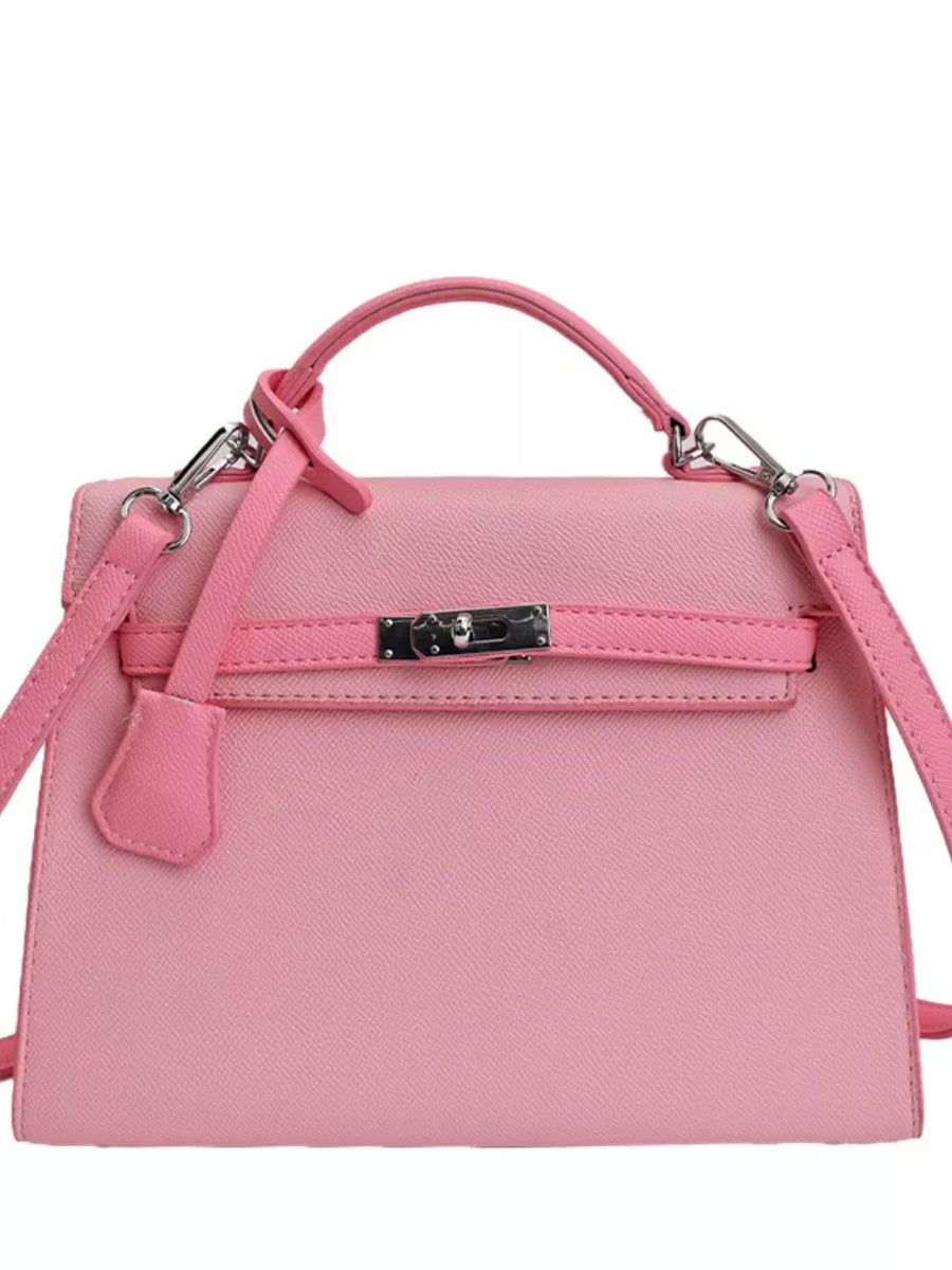 Contrast Trimmed Top-handle Crossbody Bag option 8