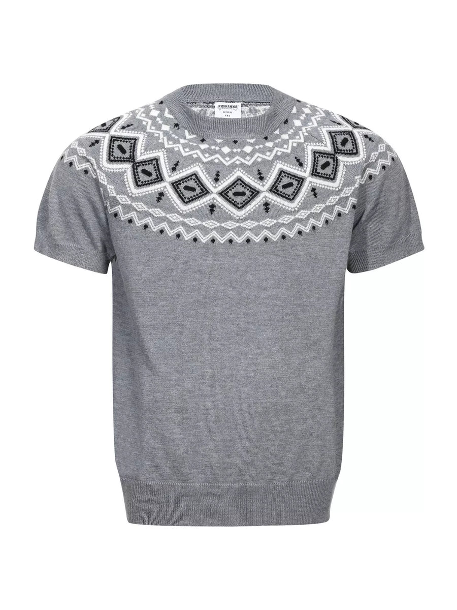 Black crewneck sweater with hip-length and pullover