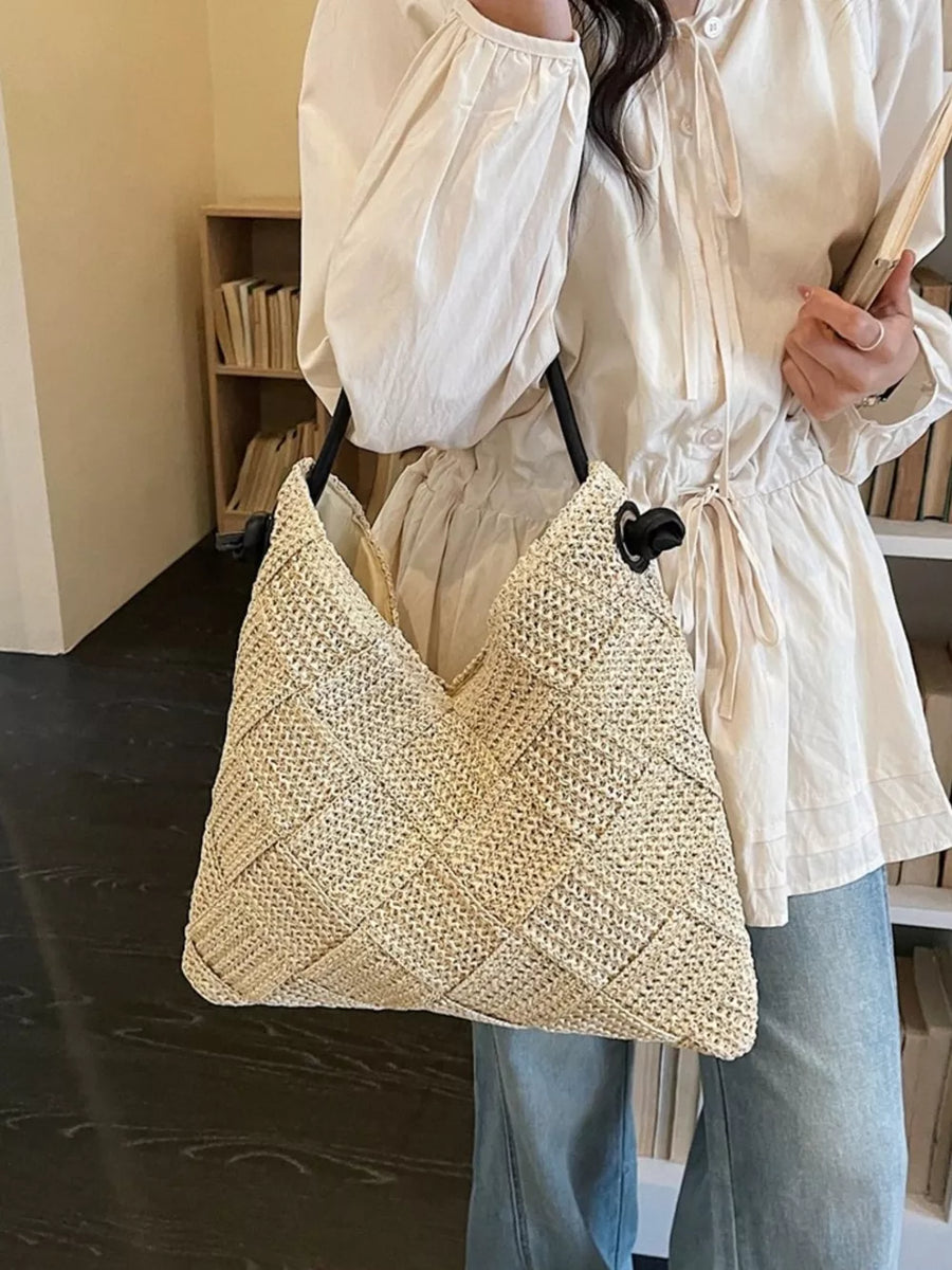 Woven Straw Shoulder Bag option 6