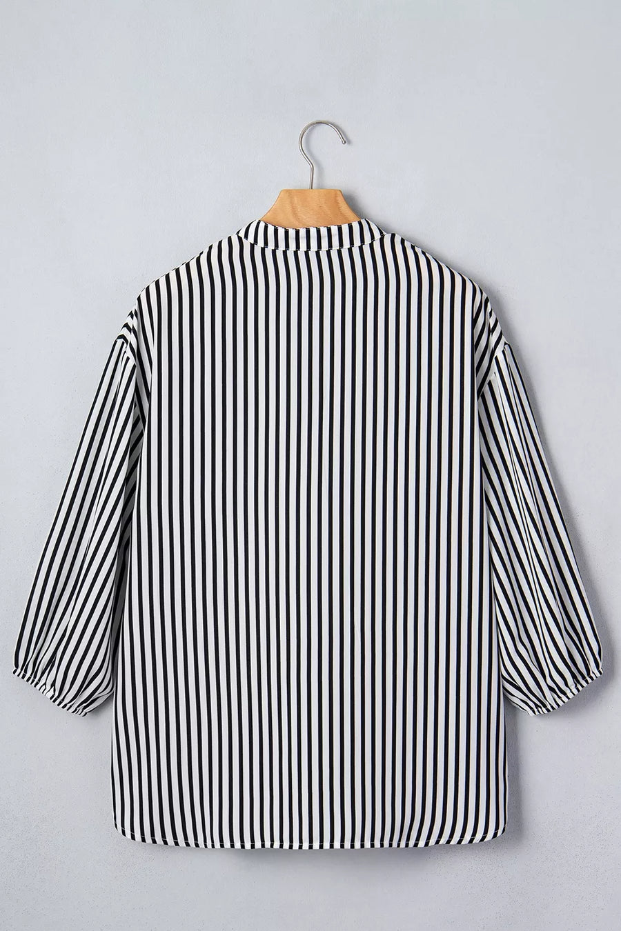 Striped Half Sleeve Button-up Shirt option 5