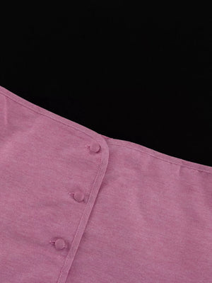 Pink knit top with button detail