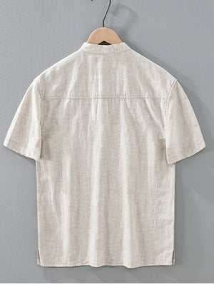 Men's Plus Size Casual Short Sleeve Shirt in Olive