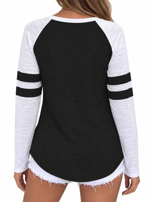 athleisure t-shirt in Red with round neck