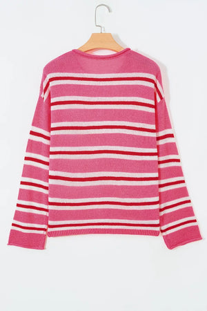 Striped Button-up Cardigan option 8