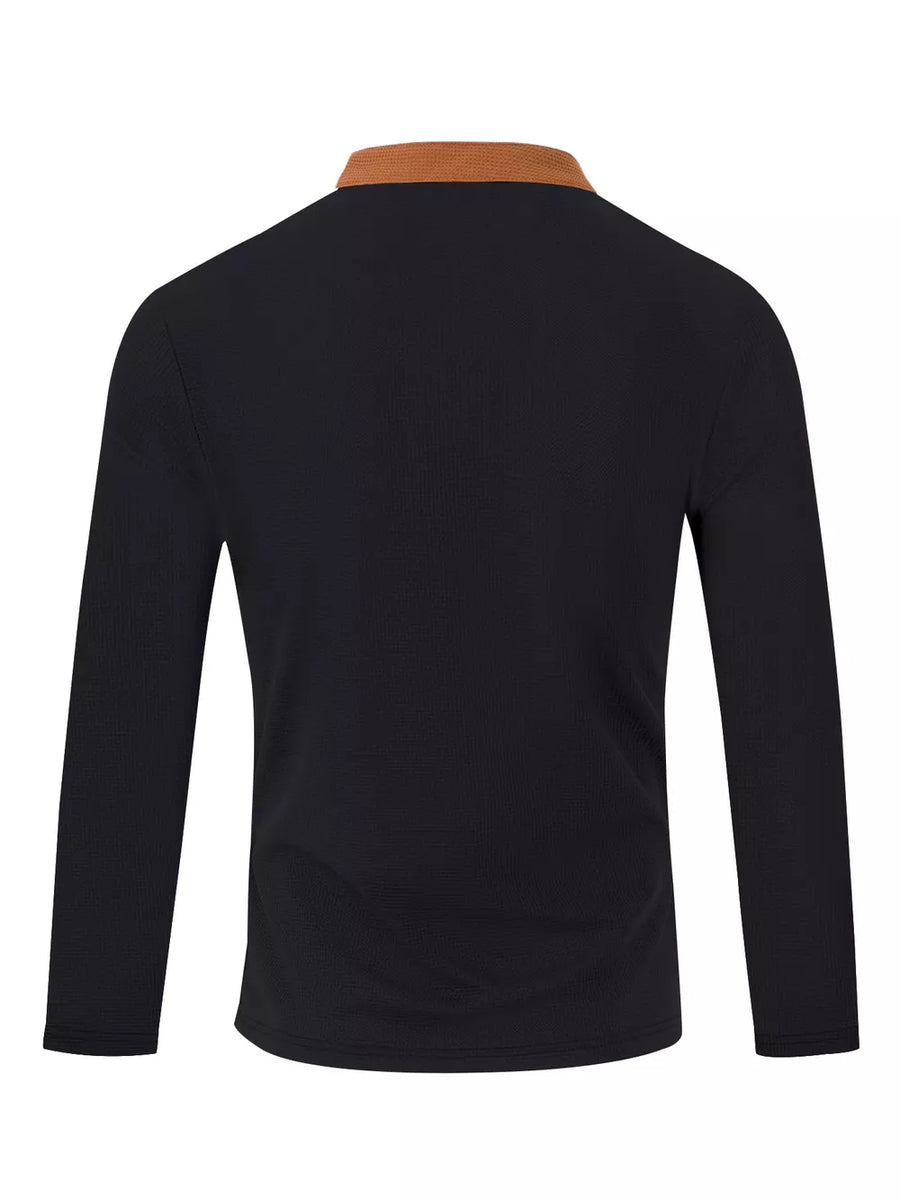 Grey Men's Vintage Lace-up Long Sleeve Henley Plus Size