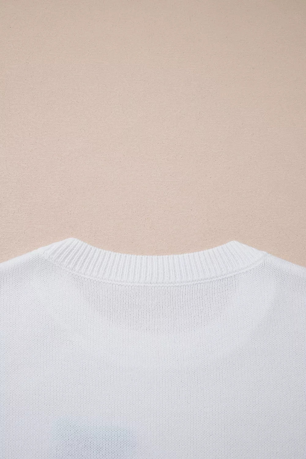 rust pullover sweater with ribbed cuffs and long sleeve
