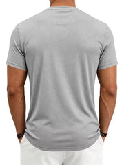 Men's Classic Fit Crew Neck T-shirt Plus Size in Black, view 14