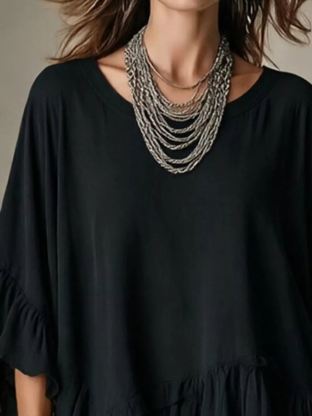 blouse in White with oversized and tunic-length
