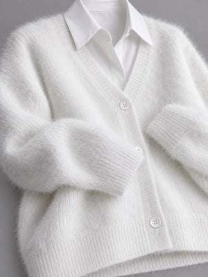 White cardigan