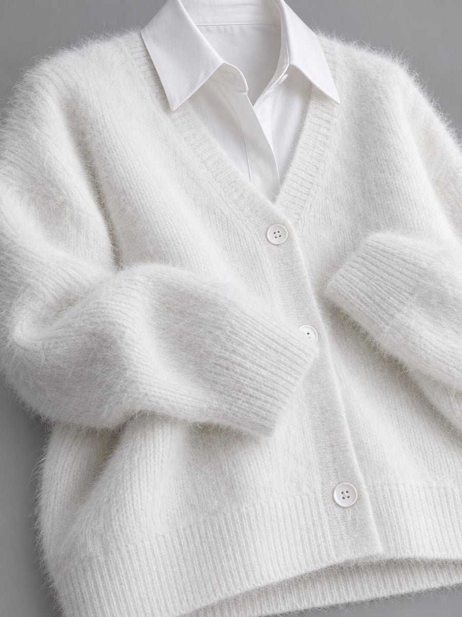 White cardigan