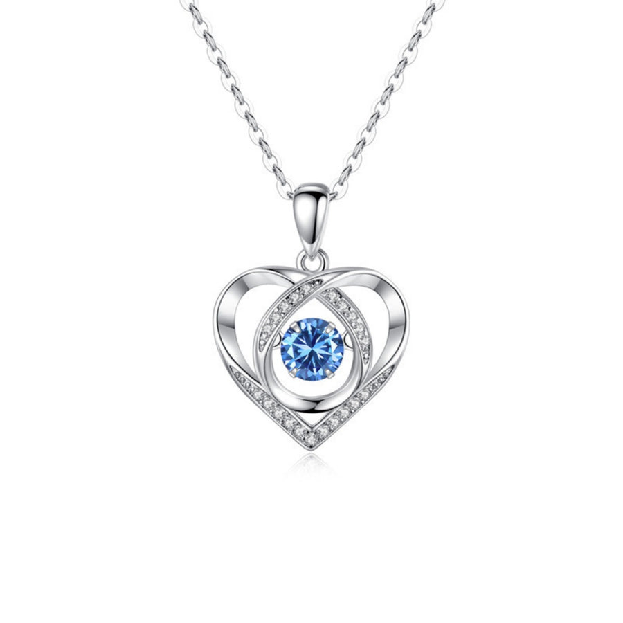 silver necklace with N/A and clasp