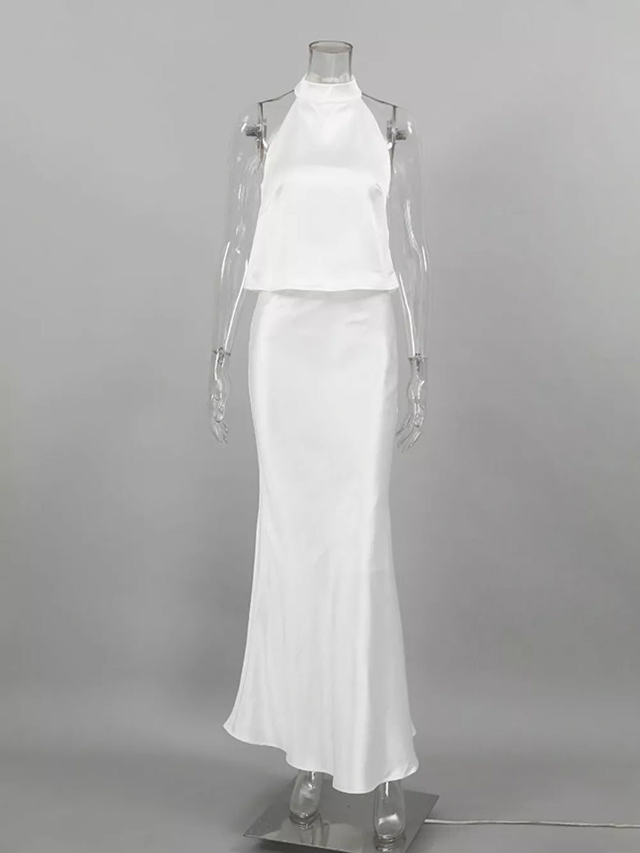 ivory halter top with sleeveless and sleeveless