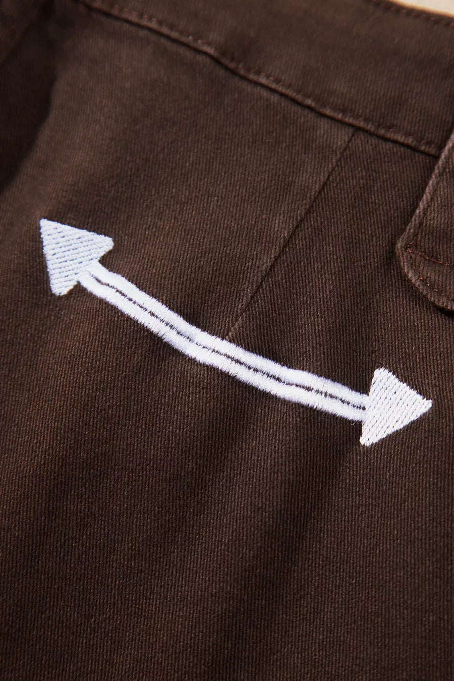 jeans in dark brown with pocketed and full-length
