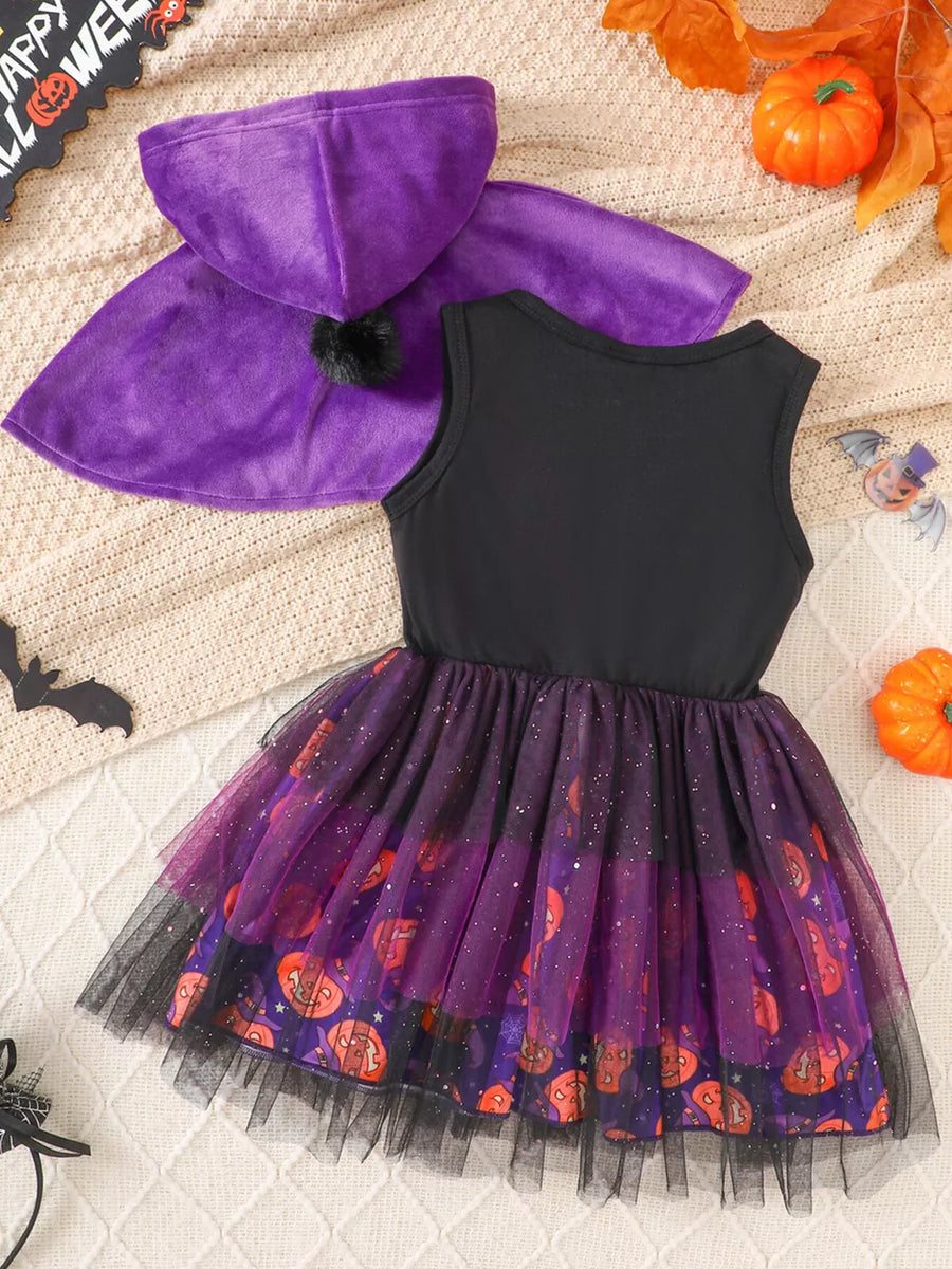 purple fit-and-flare dress with round neck