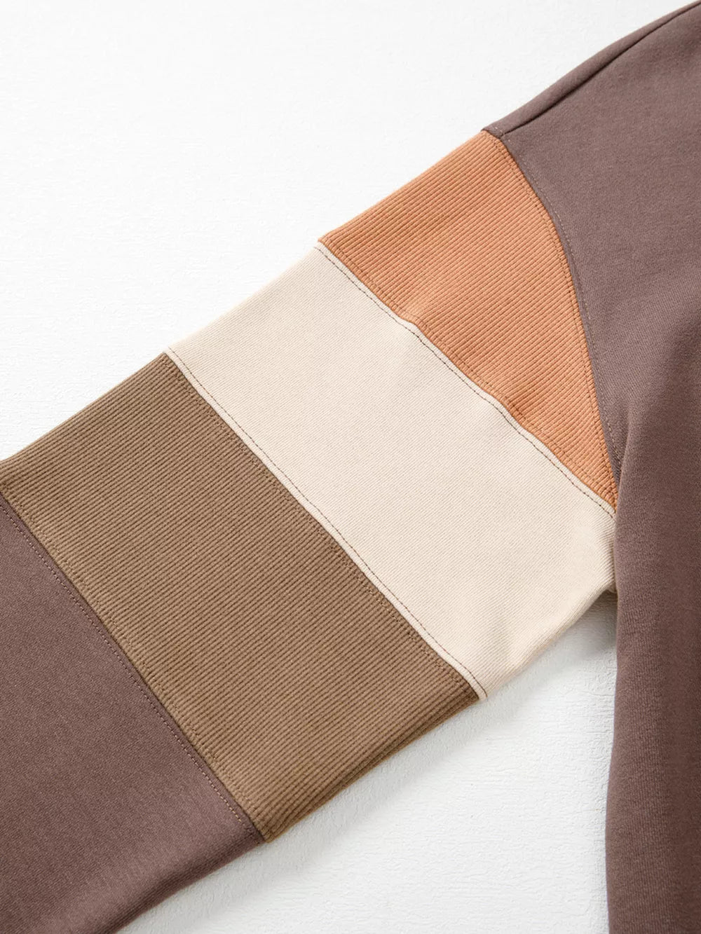 Color Block Drop Shoulder Pullover Sweatshirt option 9