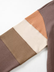 Color Block Drop Shoulder Pullover Sweatshirt option 9