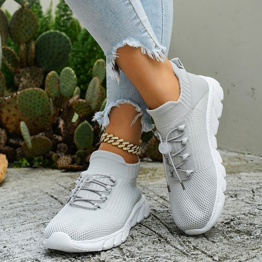 black sneakers
