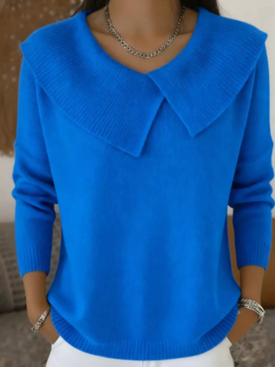 Rose Red pullover sweater with plus-size and long sleeve