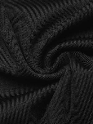 black one-shoulder top