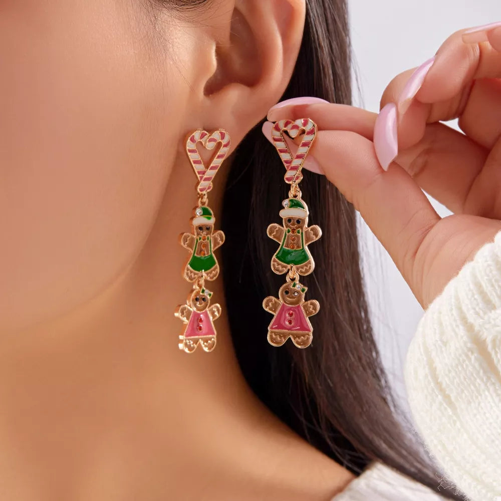 earrings in gold featuring drop design and straight fit