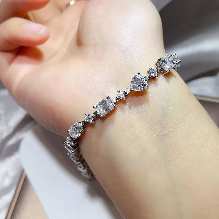 925 Sterling Silver Moissanite Bracelet option 4