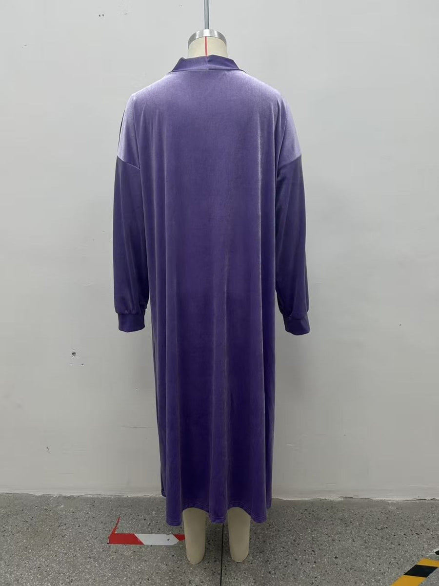 Royal Blue cardigan with plus-size and long sleeve
