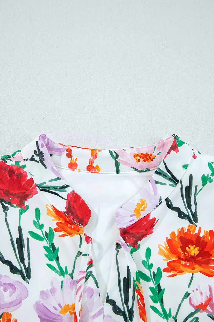 Floral Print 3/4 Puff Sleeve Mini Dress option 7