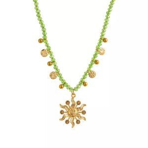 bohemian necklace in Lime with not applicable