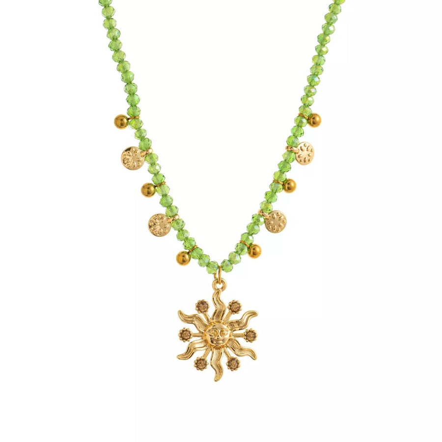 bohemian necklace in Lime with not applicable