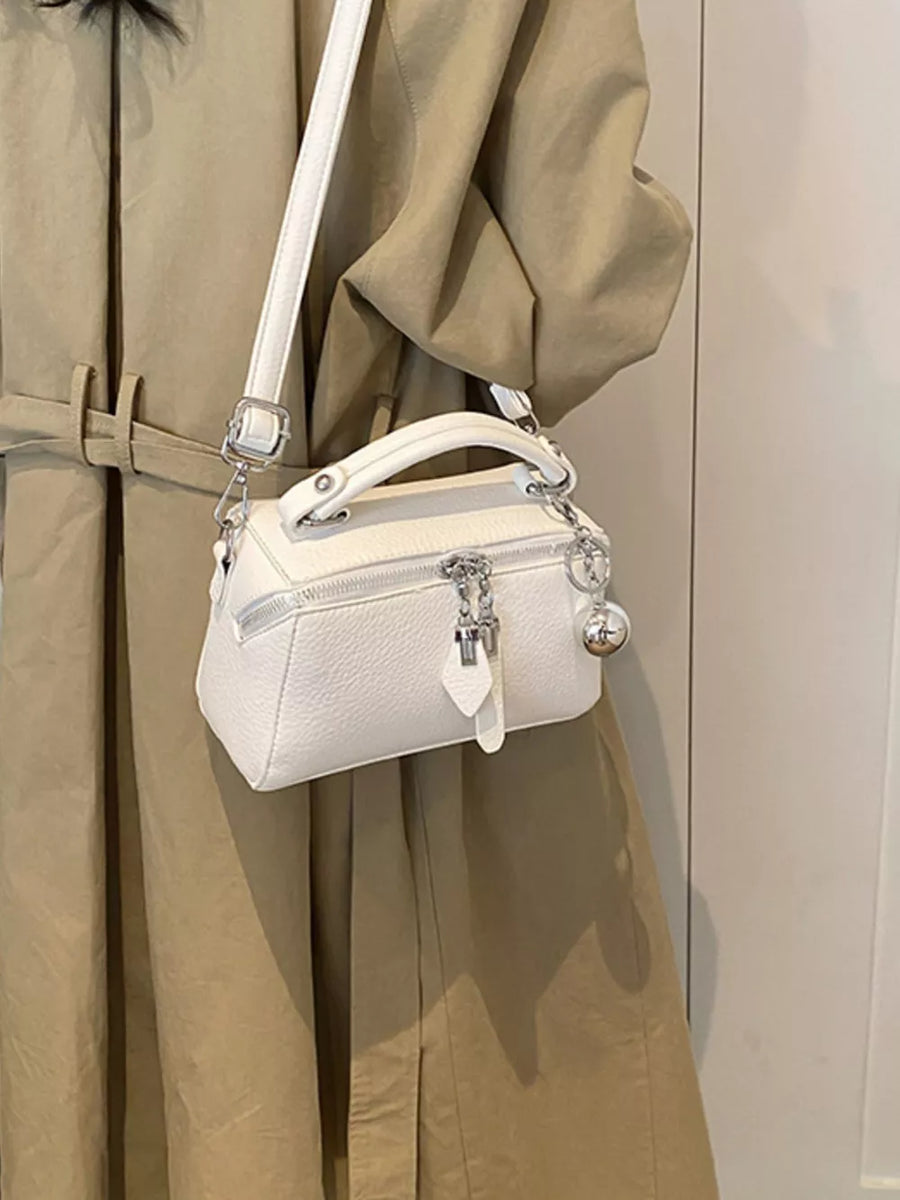 Textured Mini Pu Leather Handbag option 8