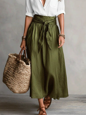 100% polyester Care instructions: Machine wash cold shirt and skirt set in Gray with relaxed silhouette
