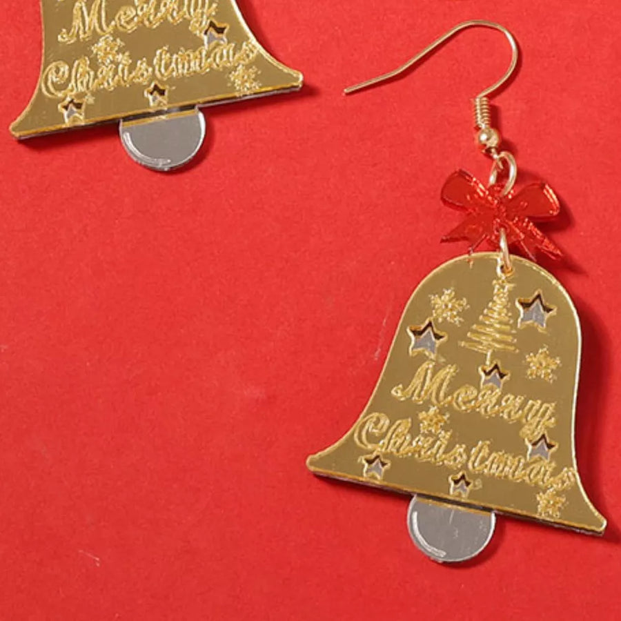 Mustard earrings featuring dangle and graphic-print