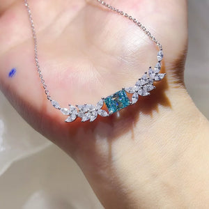 Floral Sterling Silver 1 Carat Moissanite Necklace option 3