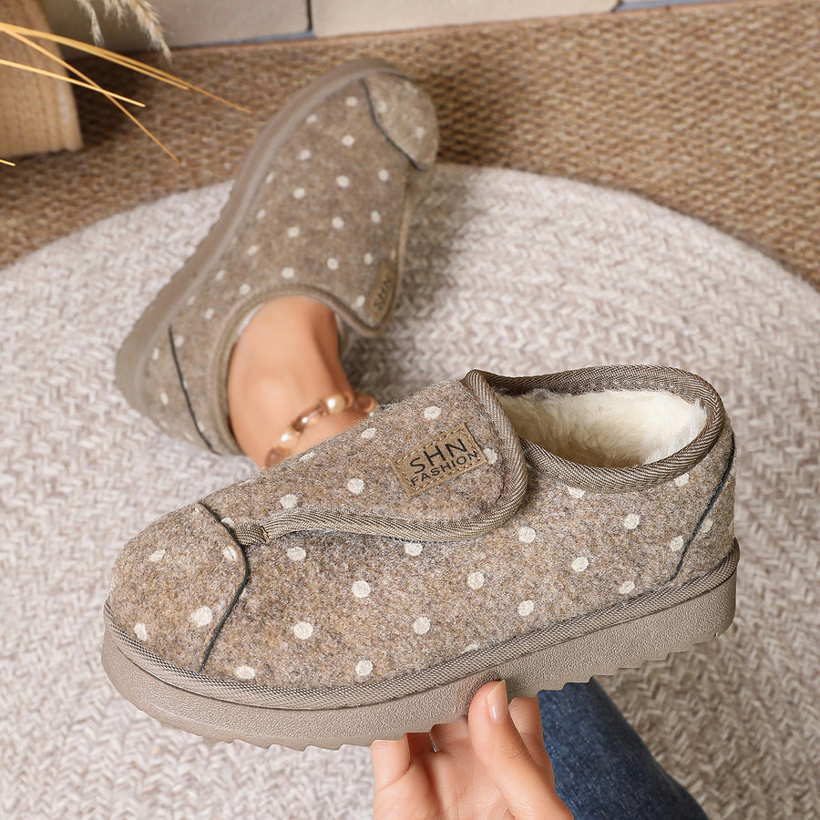 slippers featuring polka dot in charcoal gray with Suede,Rubber Imported Size &amp texture
